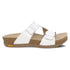 Dayna Two Strap Suede Sandal in White Croco