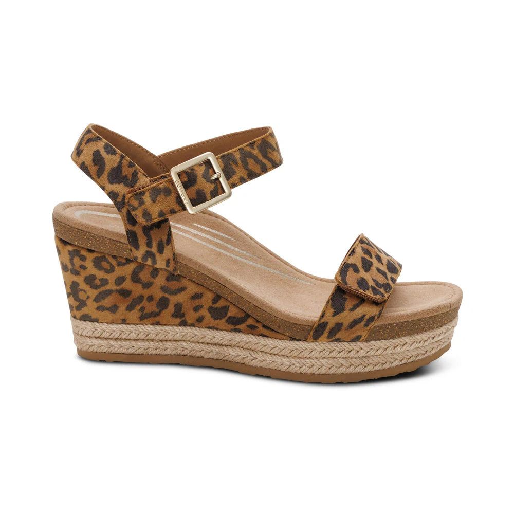 Sydney Quarter Strap Espadrille Wedge in Leopard