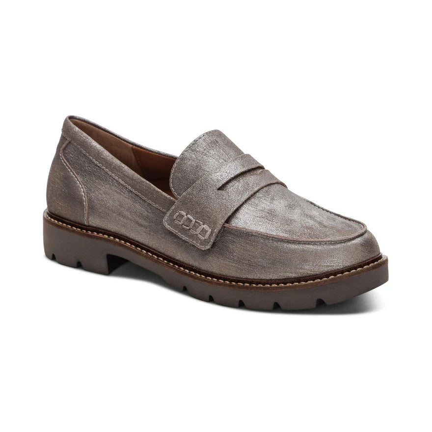 Collette Loafer in Brushed Silver