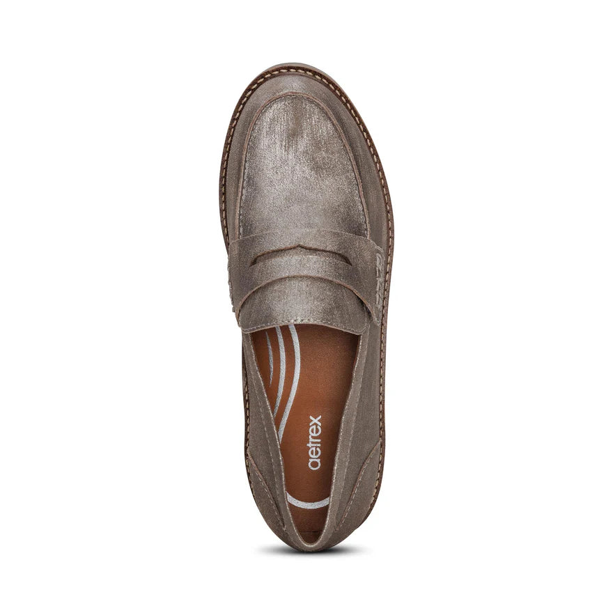 Collette Loafer in Brushed Silver