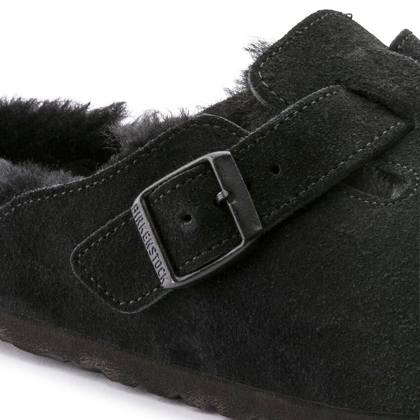 Boston Shearling Mule in Black