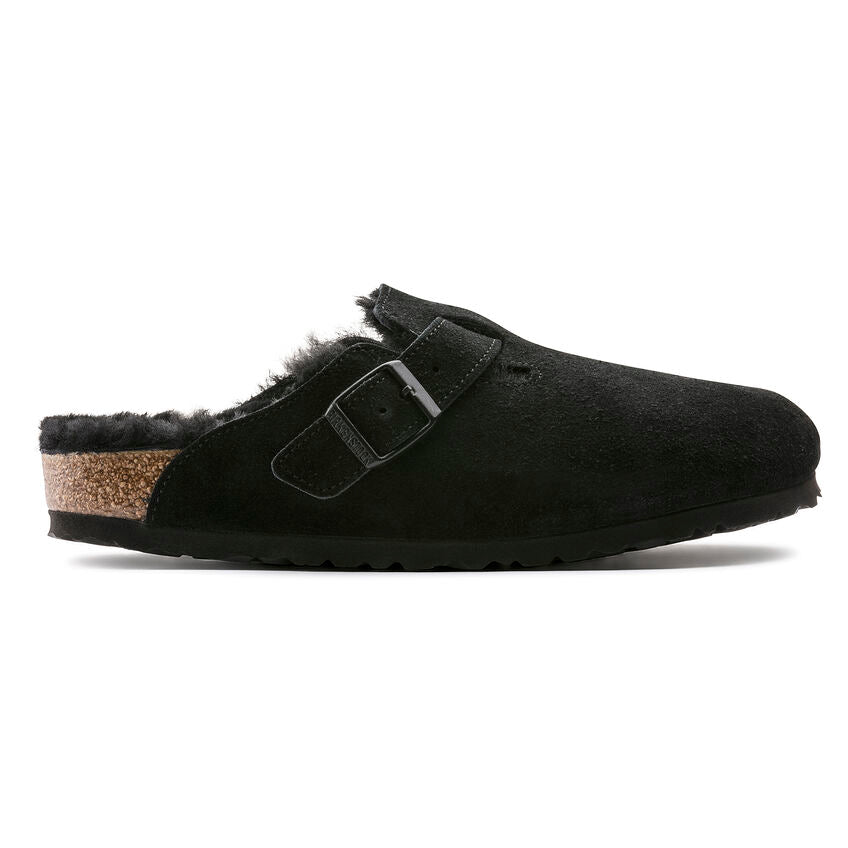 Boston Shearling Mule in Black