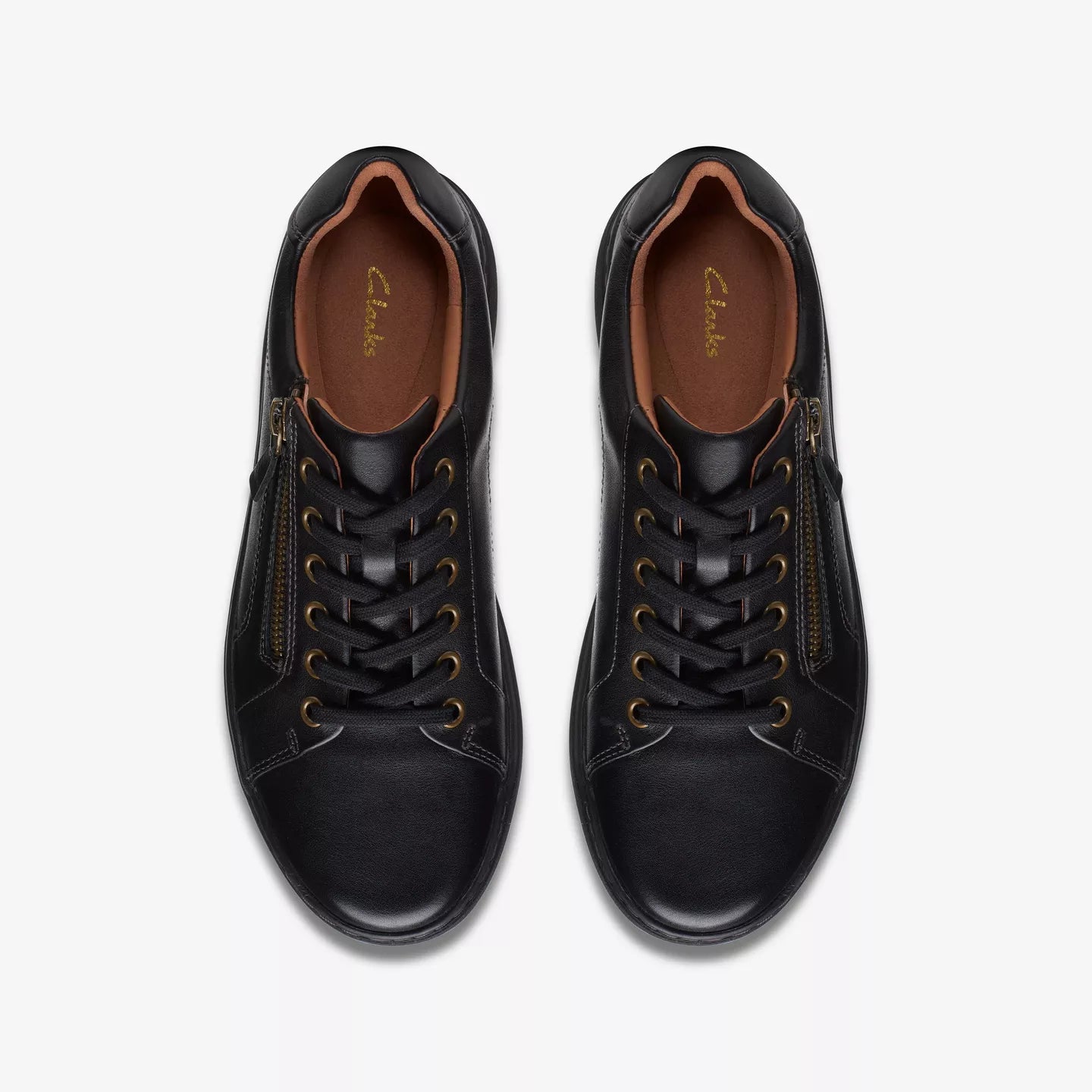 Nalle Lightweight Zip Sneaker in Black on Black