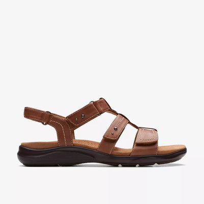 Kitly Adjustable Walking Sandal In Tan WIDE