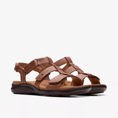 Kitly Adjustable Walking Sandal In Tan WIDE