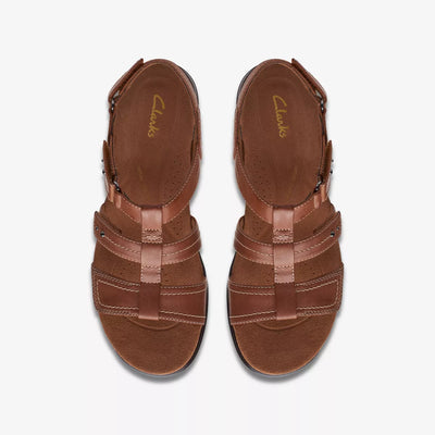 Kitly Adjustable Walking Sandal In Tan WIDE