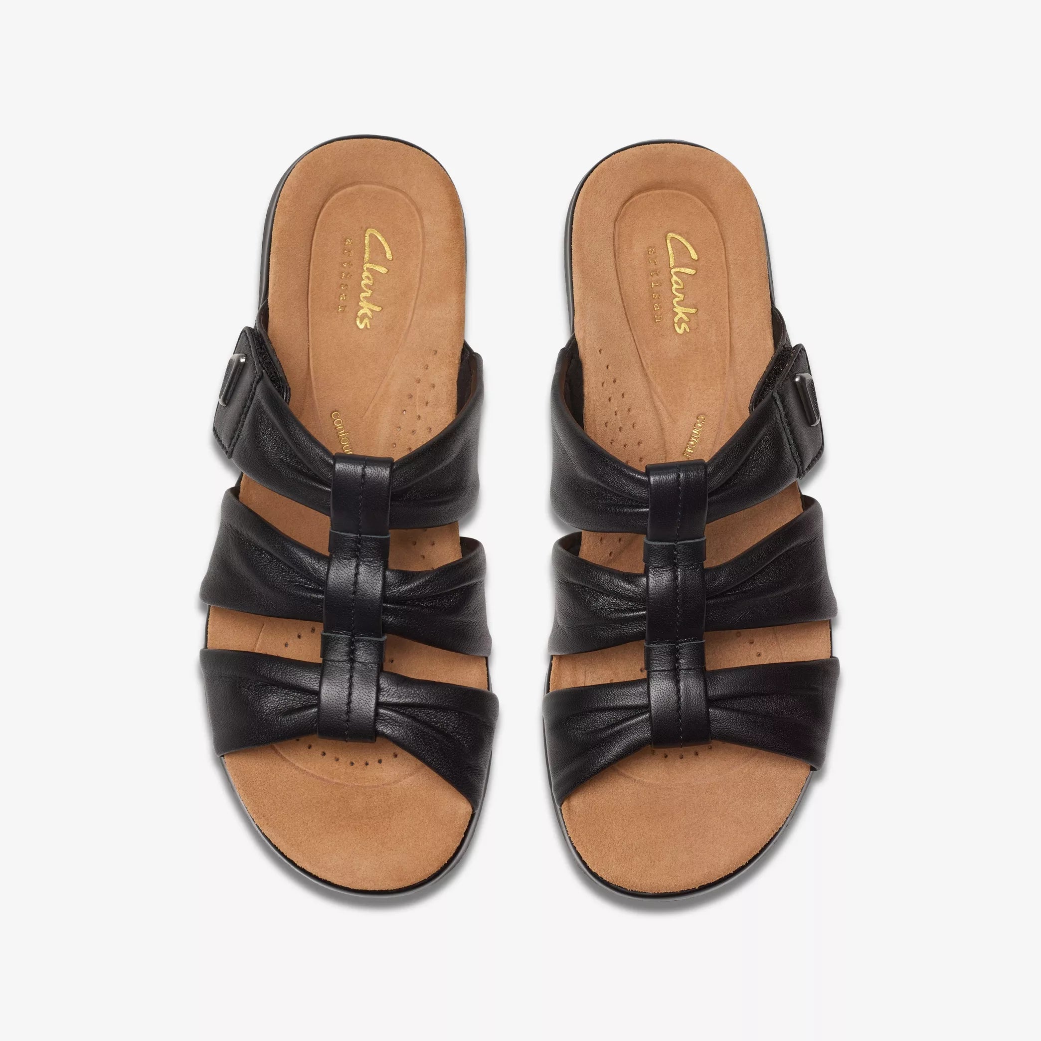 Kitly Leather Slide in Black
