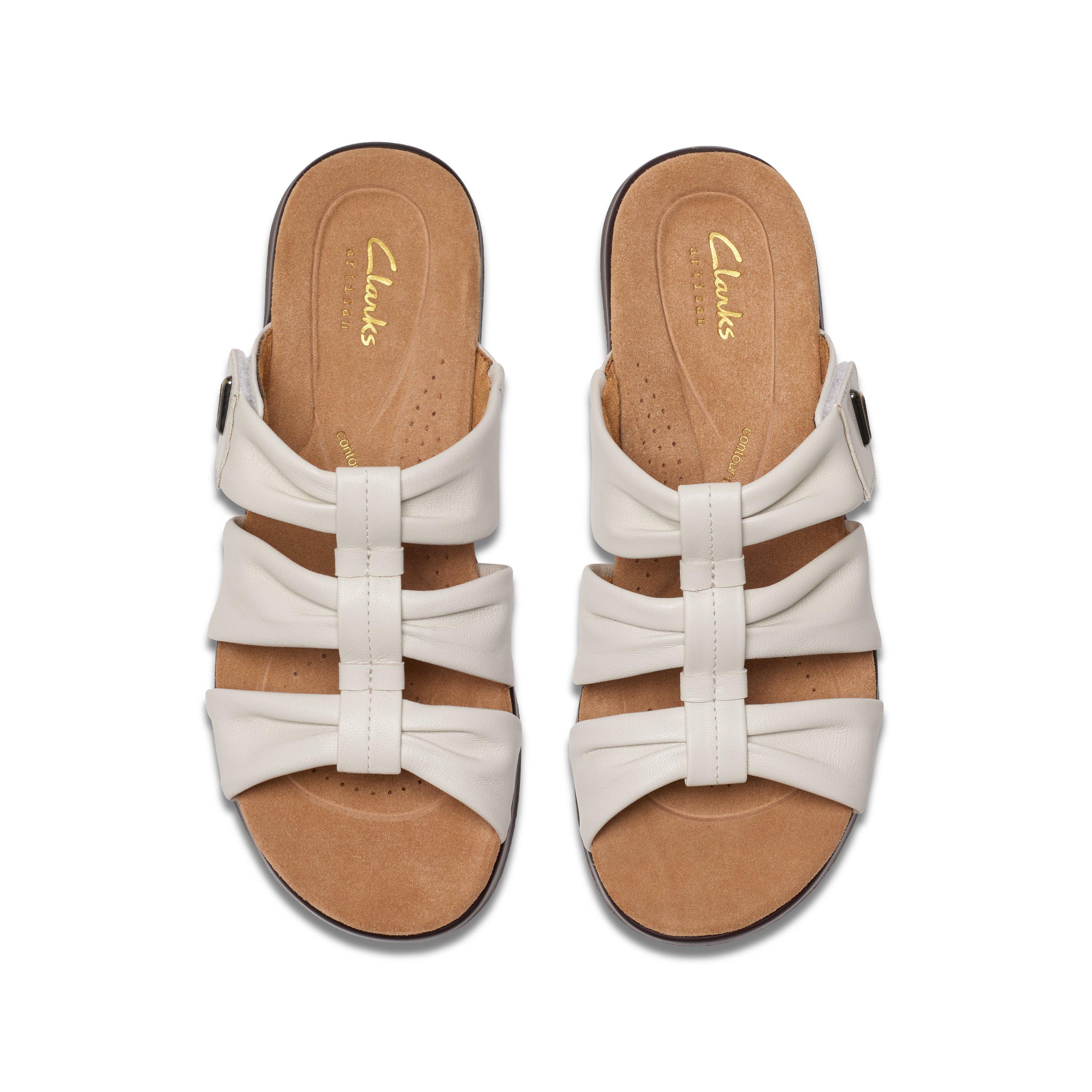 Kitly Leather Slide in Cream