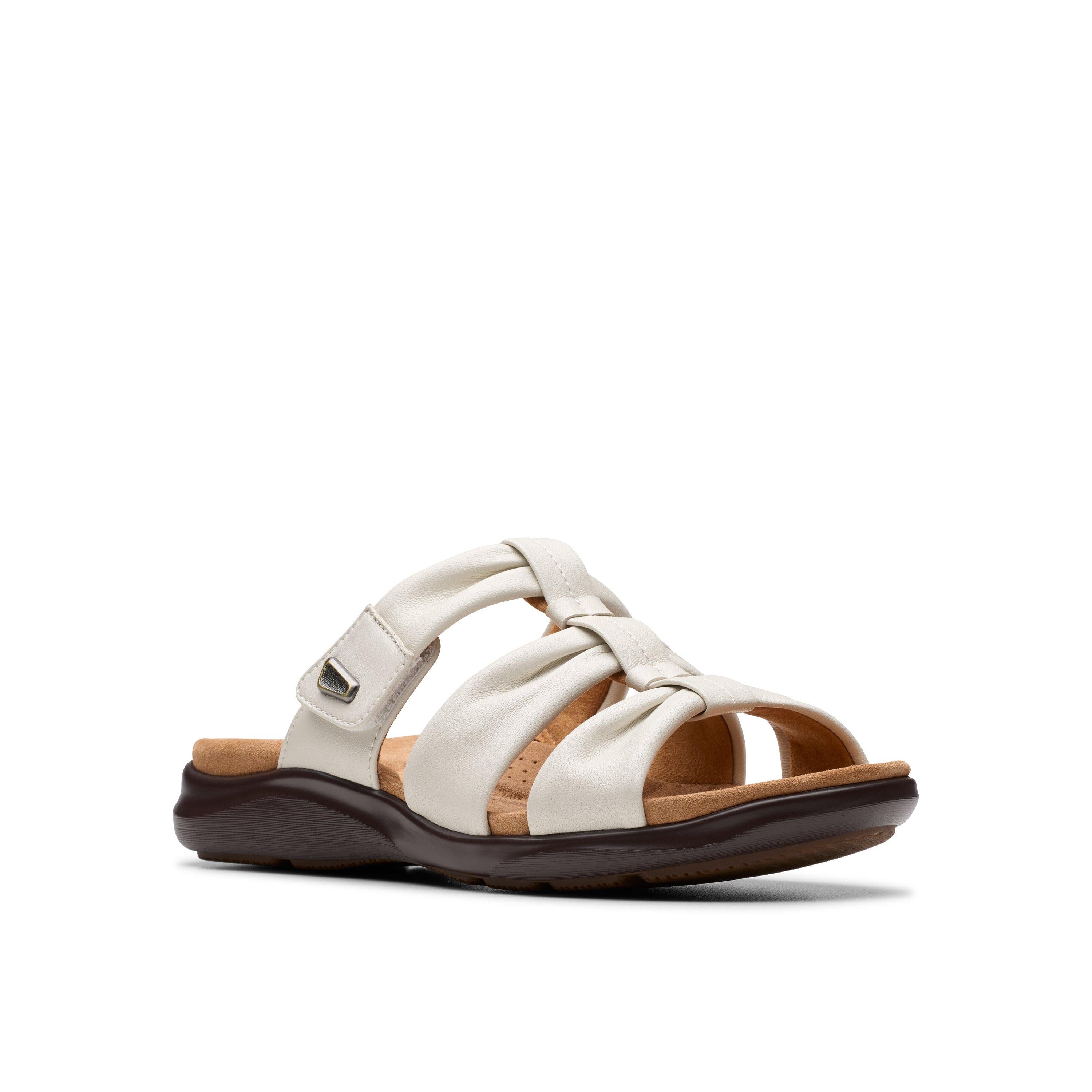 Kitly Leather Slide in Cream