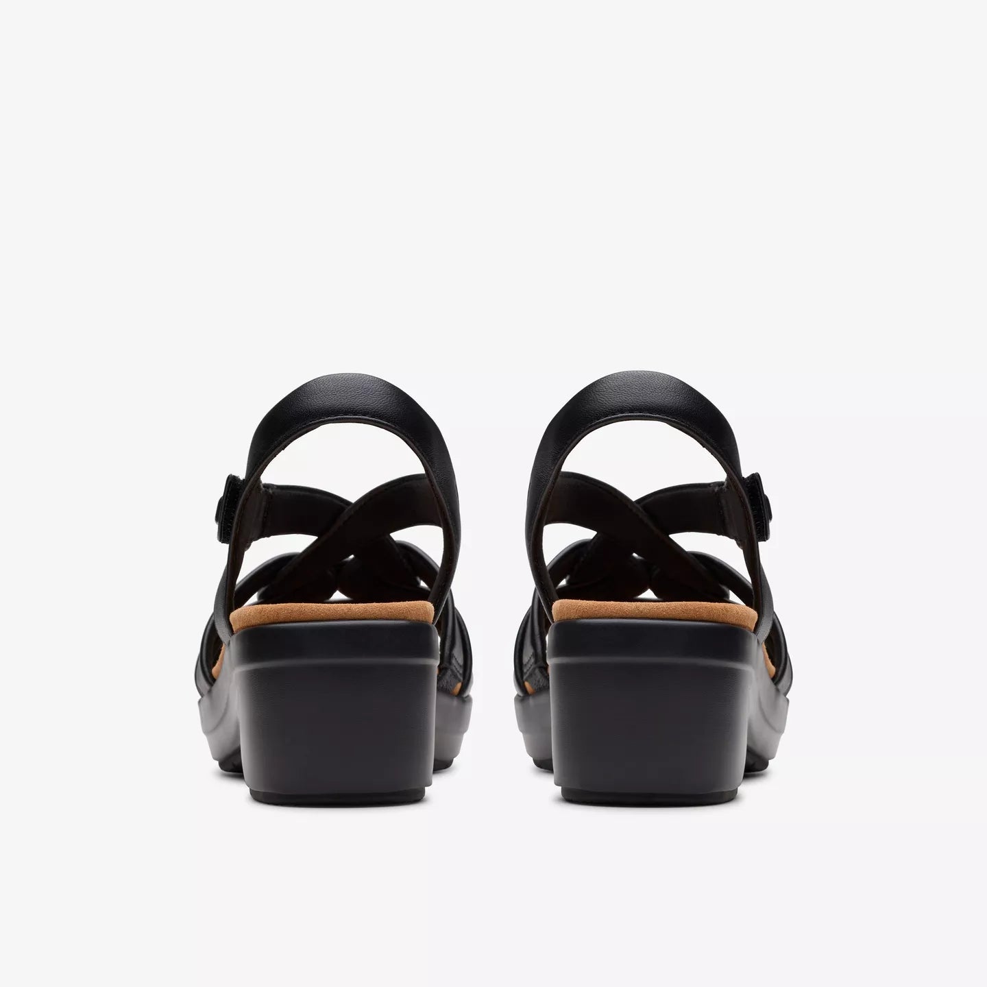Tuleah Woven Wiggle Sandal in Black WIDE