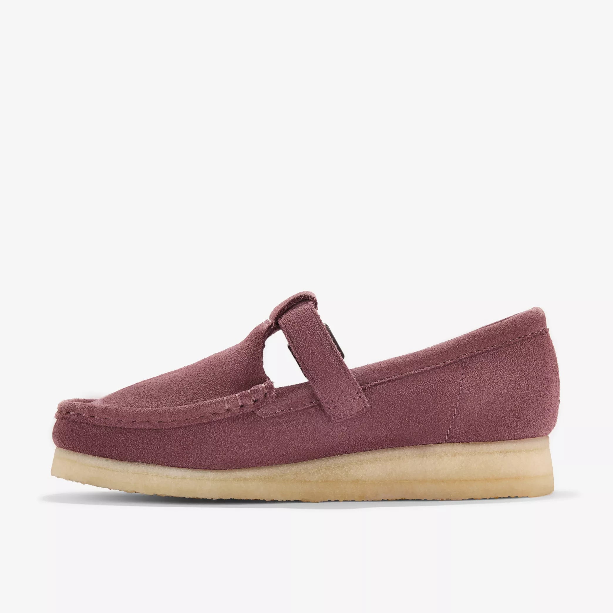 Wallabee T-Bar In Rose Suede