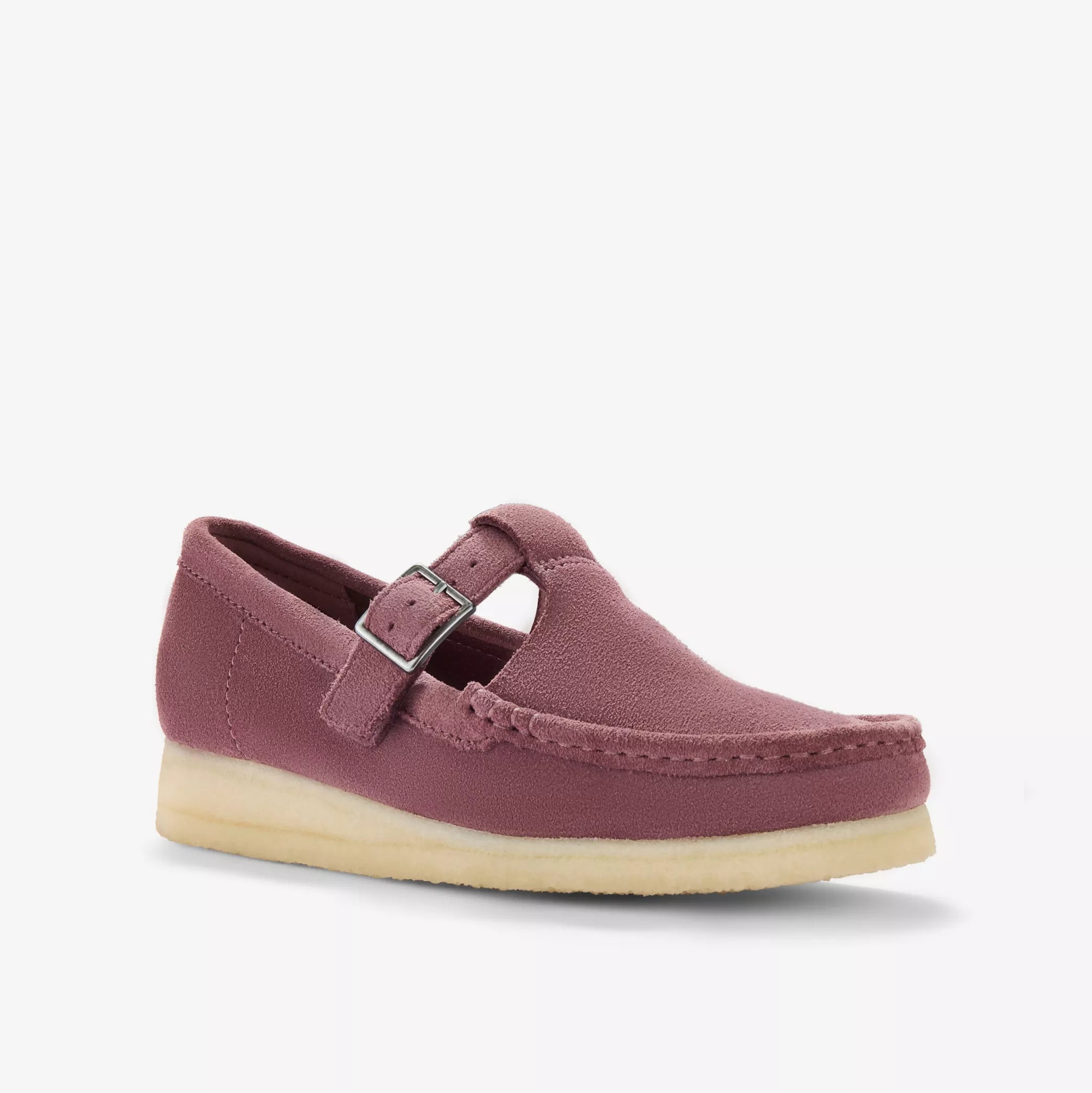 Wallabee T-Bar In Rose Suede