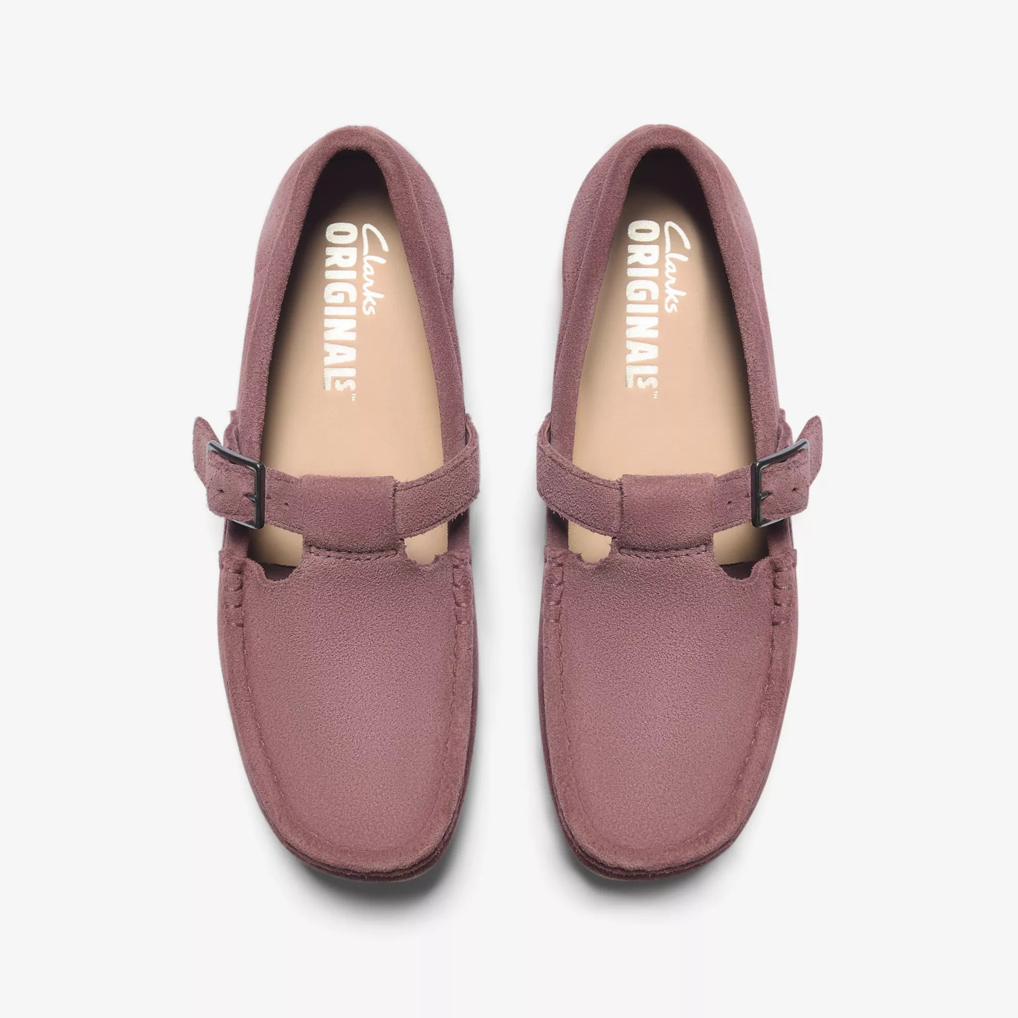 Wallabee T-Bar In Rose Suede
