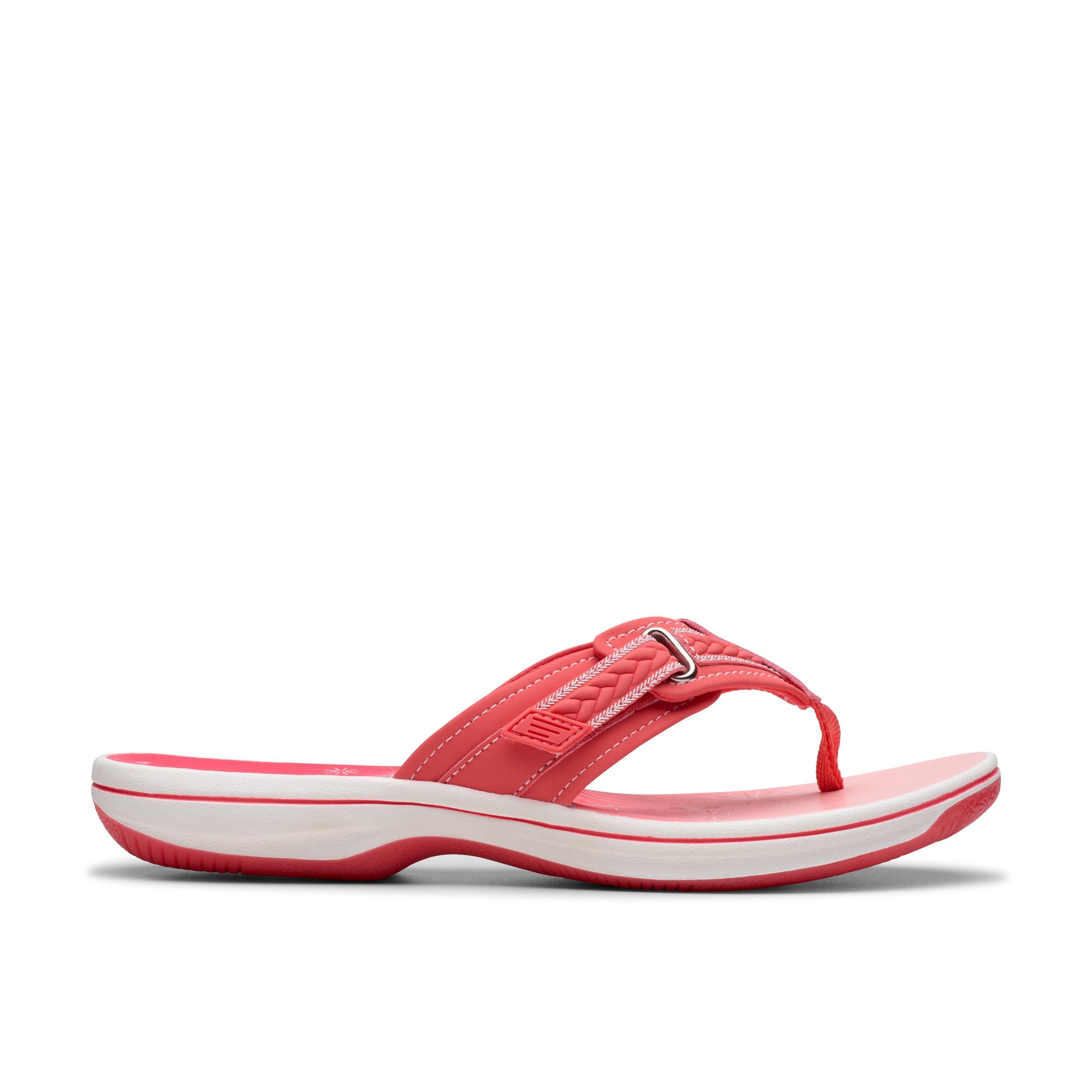 Breezey Sun Cloud Steppers Sandals in Bright Coral Ombre