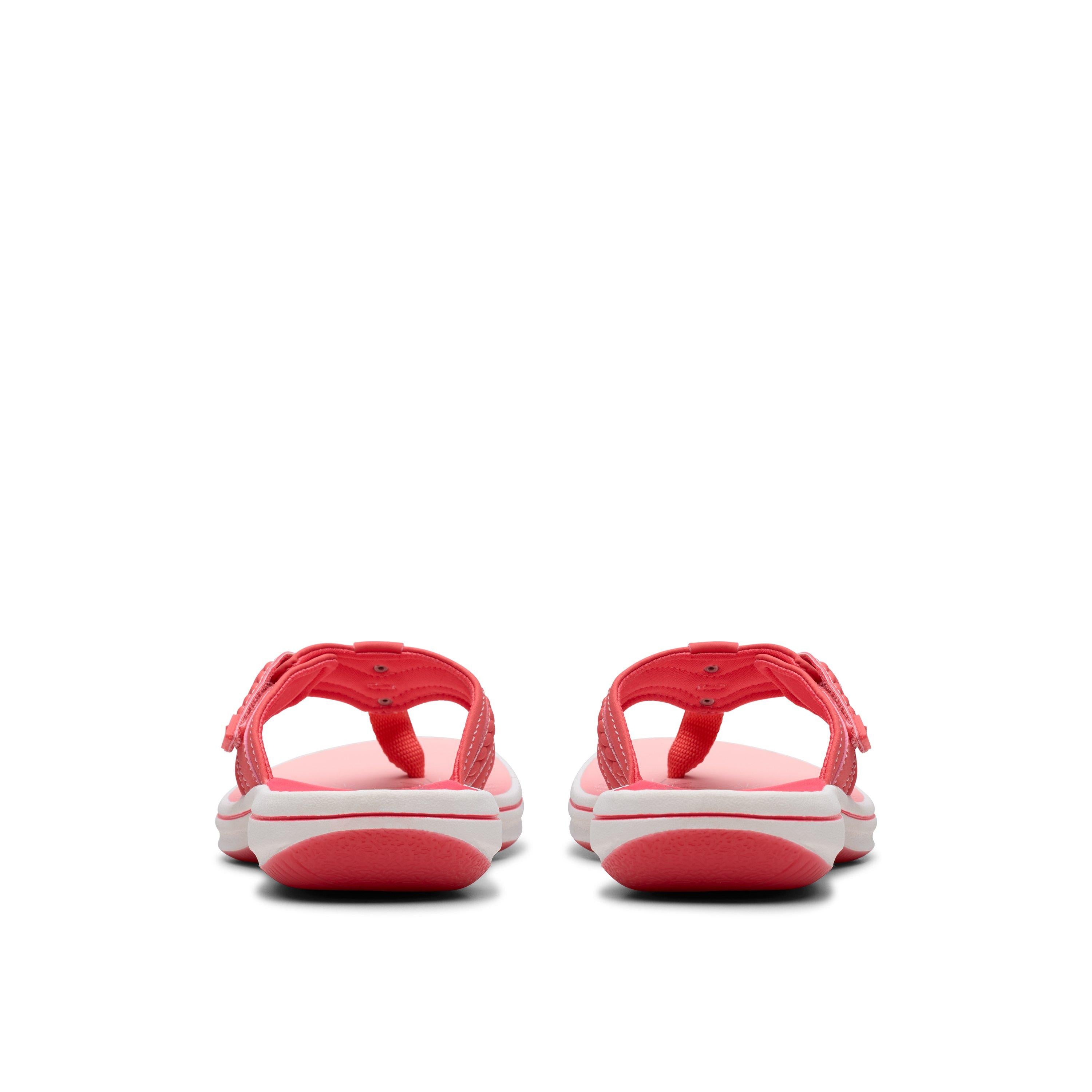 Breezey Sun Cloud Steppers Sandals in Bright Coral Ombre