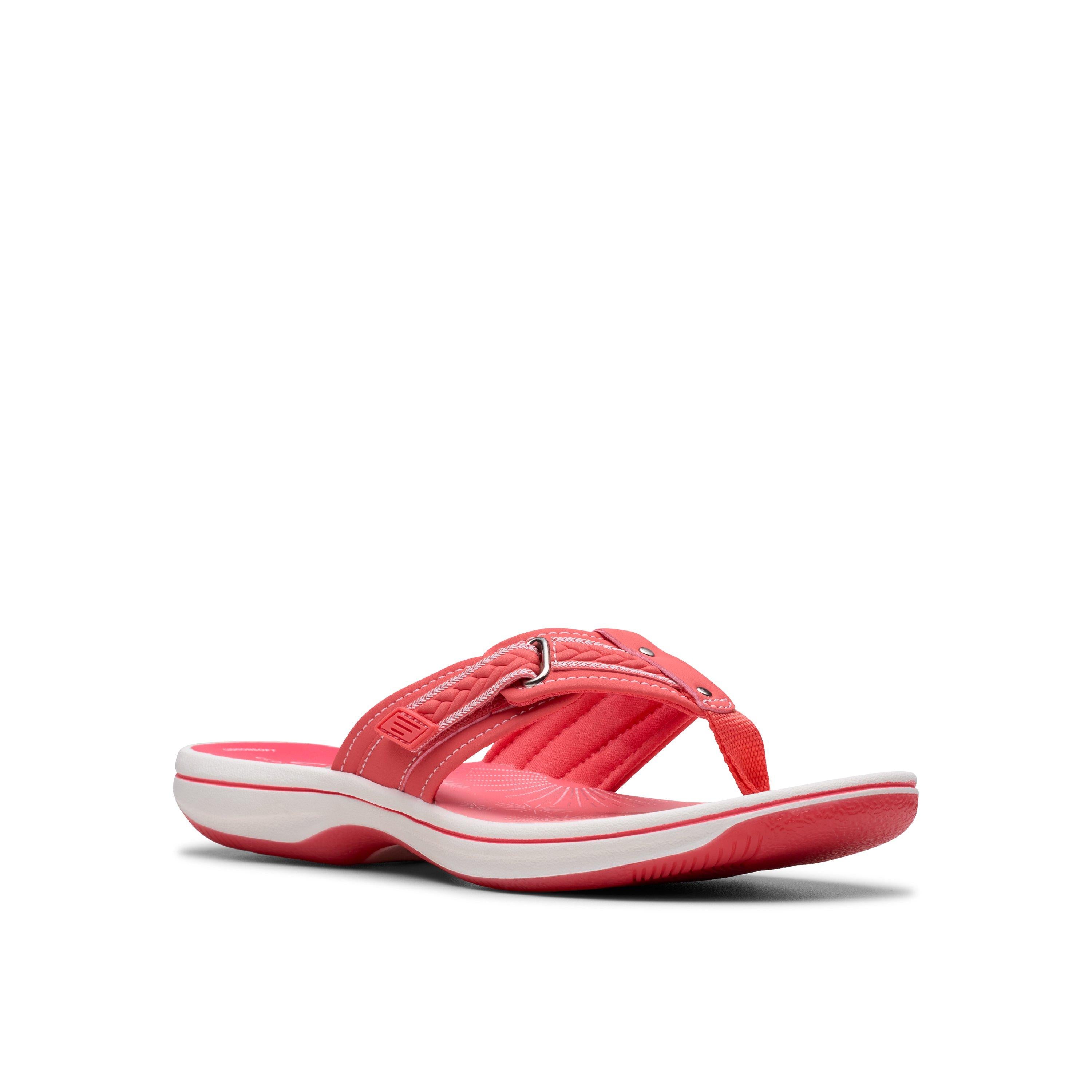 Breezey Sun Cloud Steppers Sandals in Bright Coral Ombre