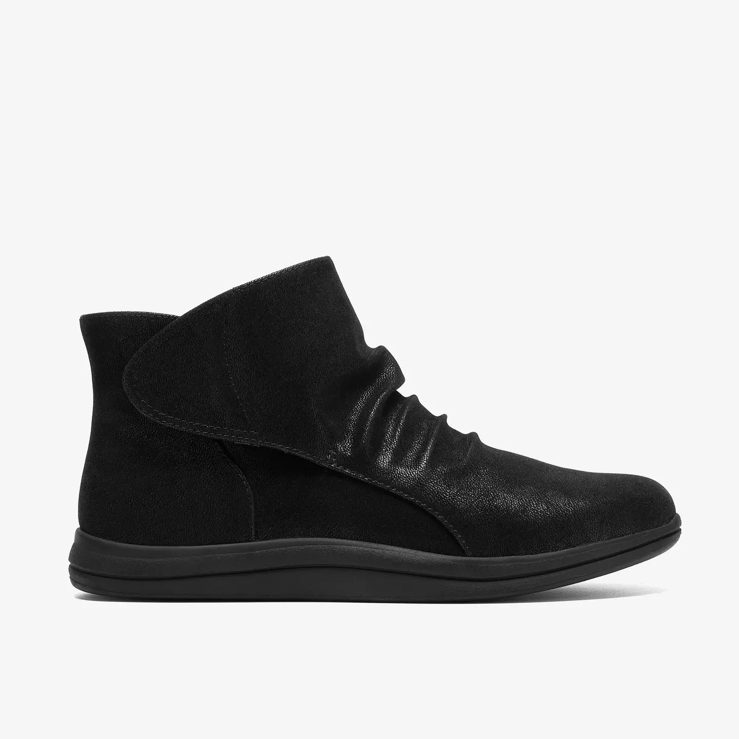 Breeze Faye Velcro Travel Boot WIDE In Black