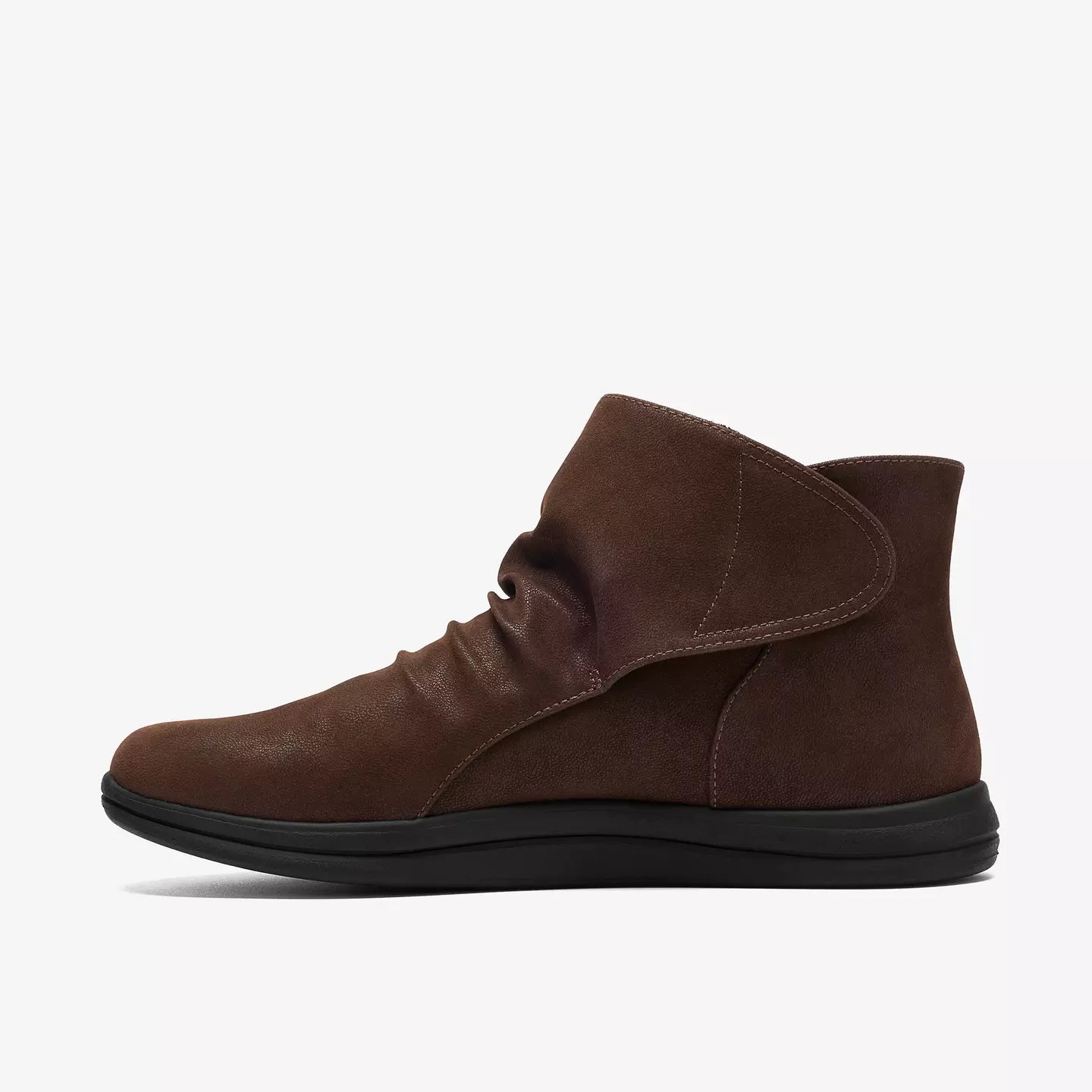 Breeze Faye Velcro Travel Boot WIDE In Dark Brown