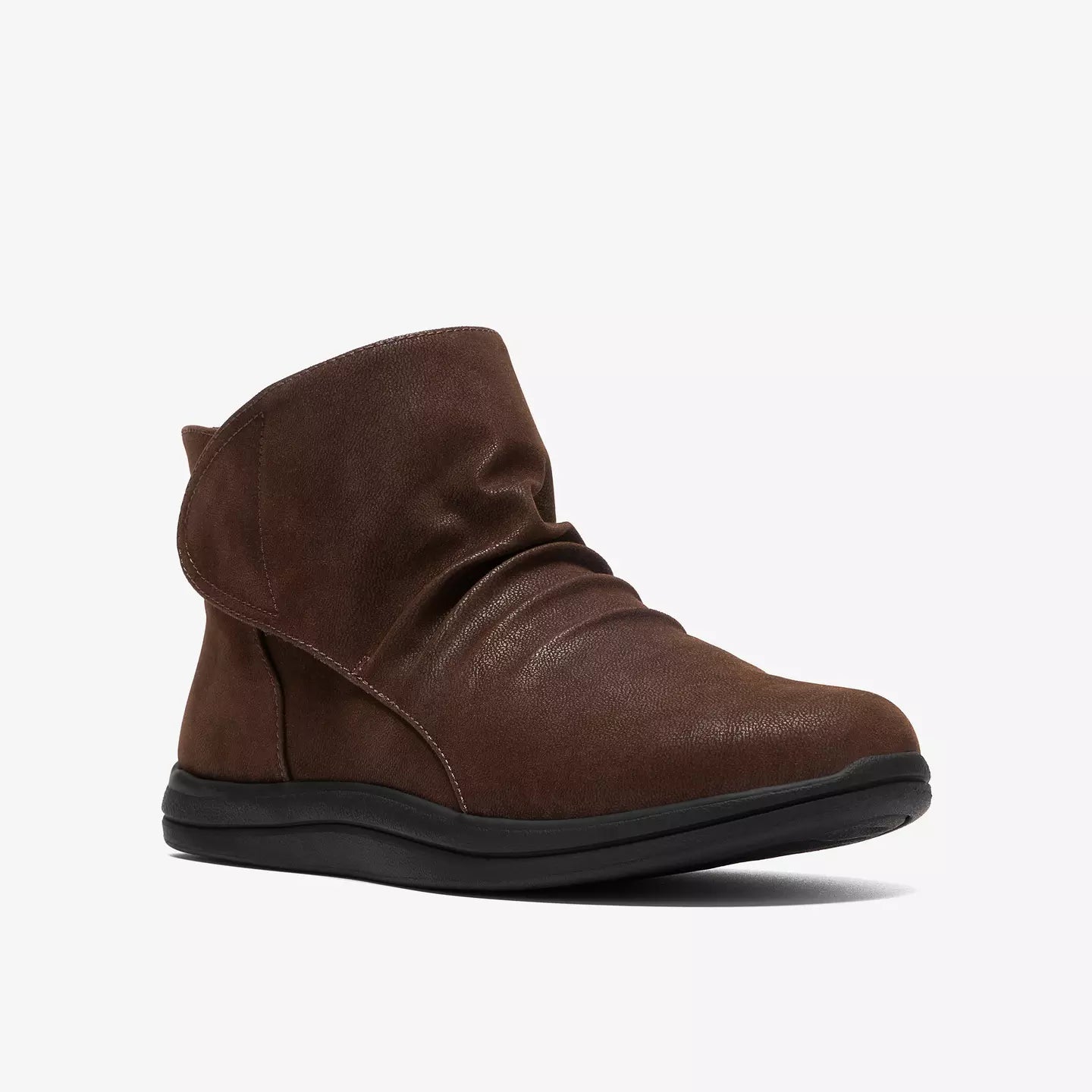 Breeze Faye Velcro Travel Boot WIDE In Dark Brown