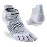 Lightweight No Show Toe Socks in Gray
