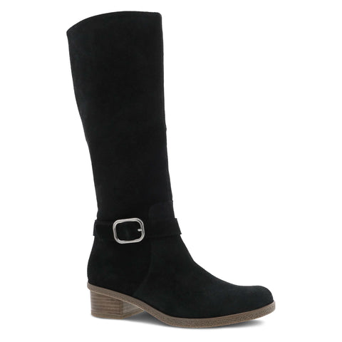 Dalinda Waterproof Suede Tall Boot in Black