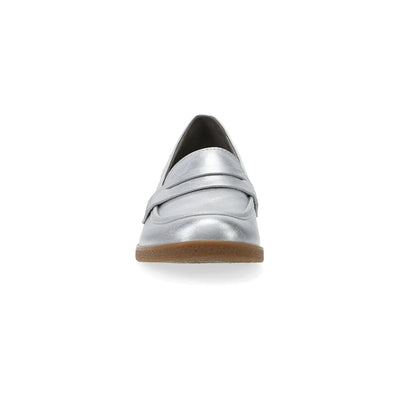 Danica Heeled Loafer in Silver