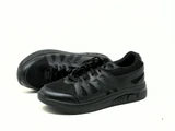 Lady's Added-Depth Light Mesh Hook and Loop Walking Shoe EXTRA EXTRA WIDE in Black