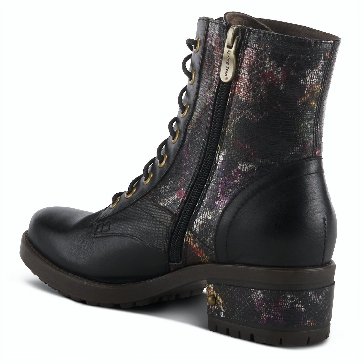 Marty Met Zipper Boot in Black Multi