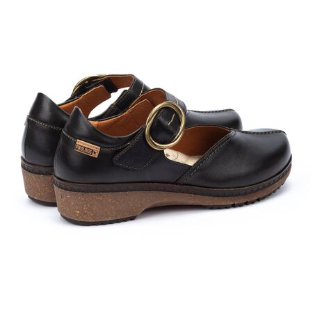 Granada WOW Women's Leather Shoes with hook-and-loop closure in Black