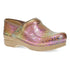 The Professional Clog in Multicolor Iridescent Tooled Leather