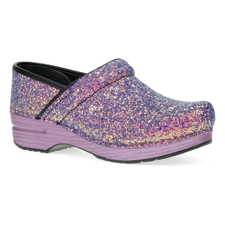 The Professional Clog in Lilac Glitter