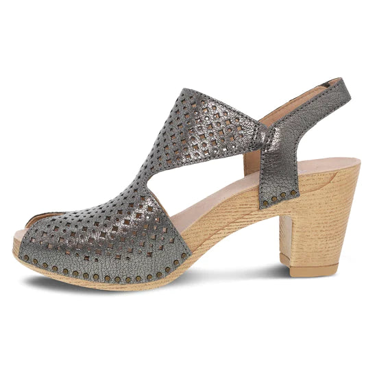 Teagan Peep-Toe Heel in Gunmetal