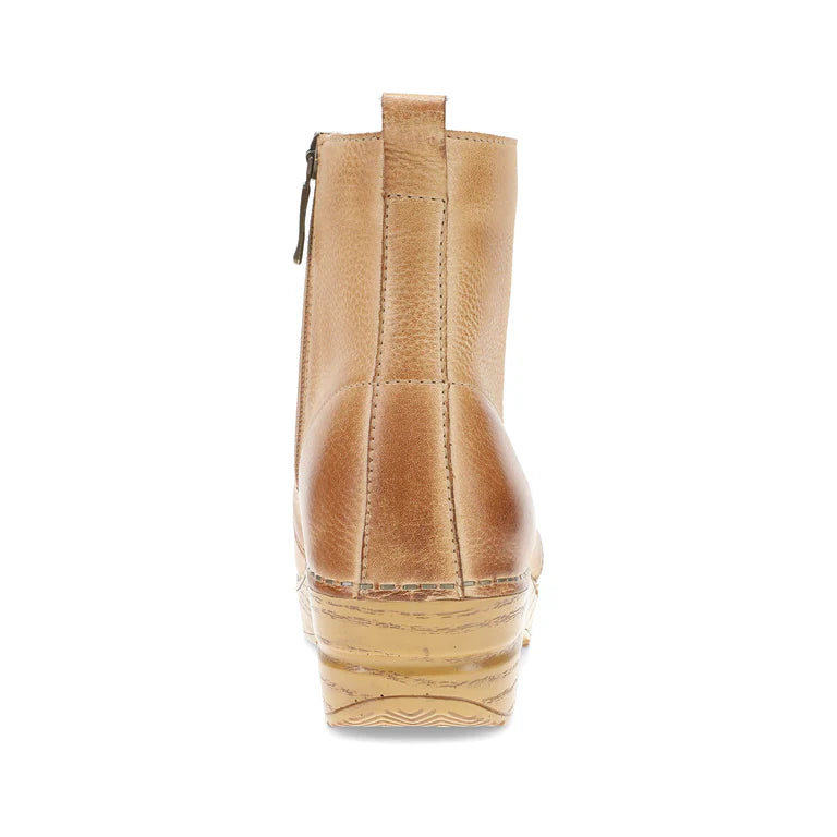 Sigourney Lace Up Classic Clog Boot in Honey