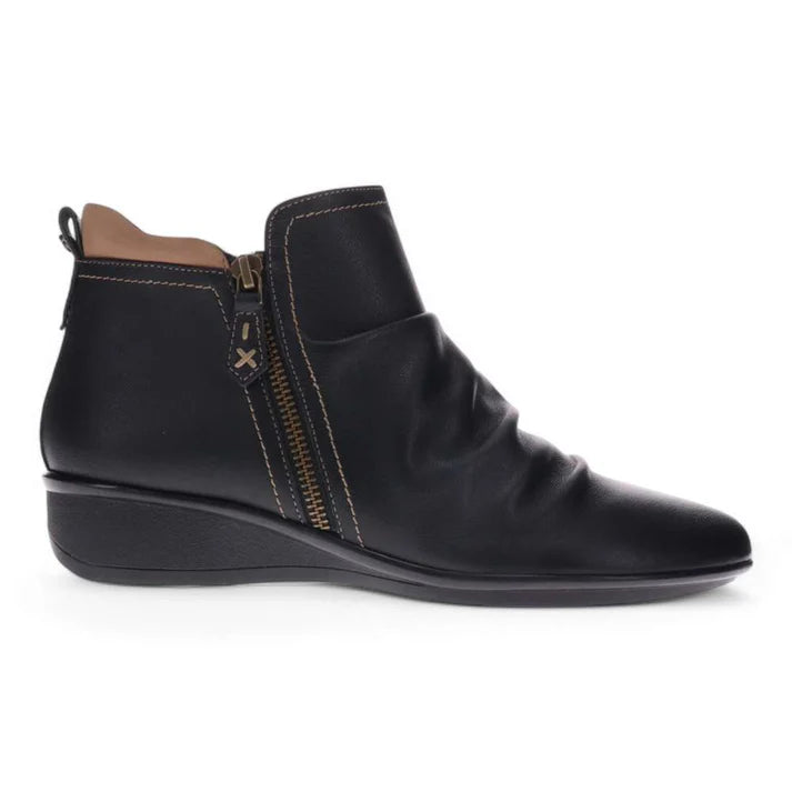 Plymouth Ankle Boot in Black Toffee Leather