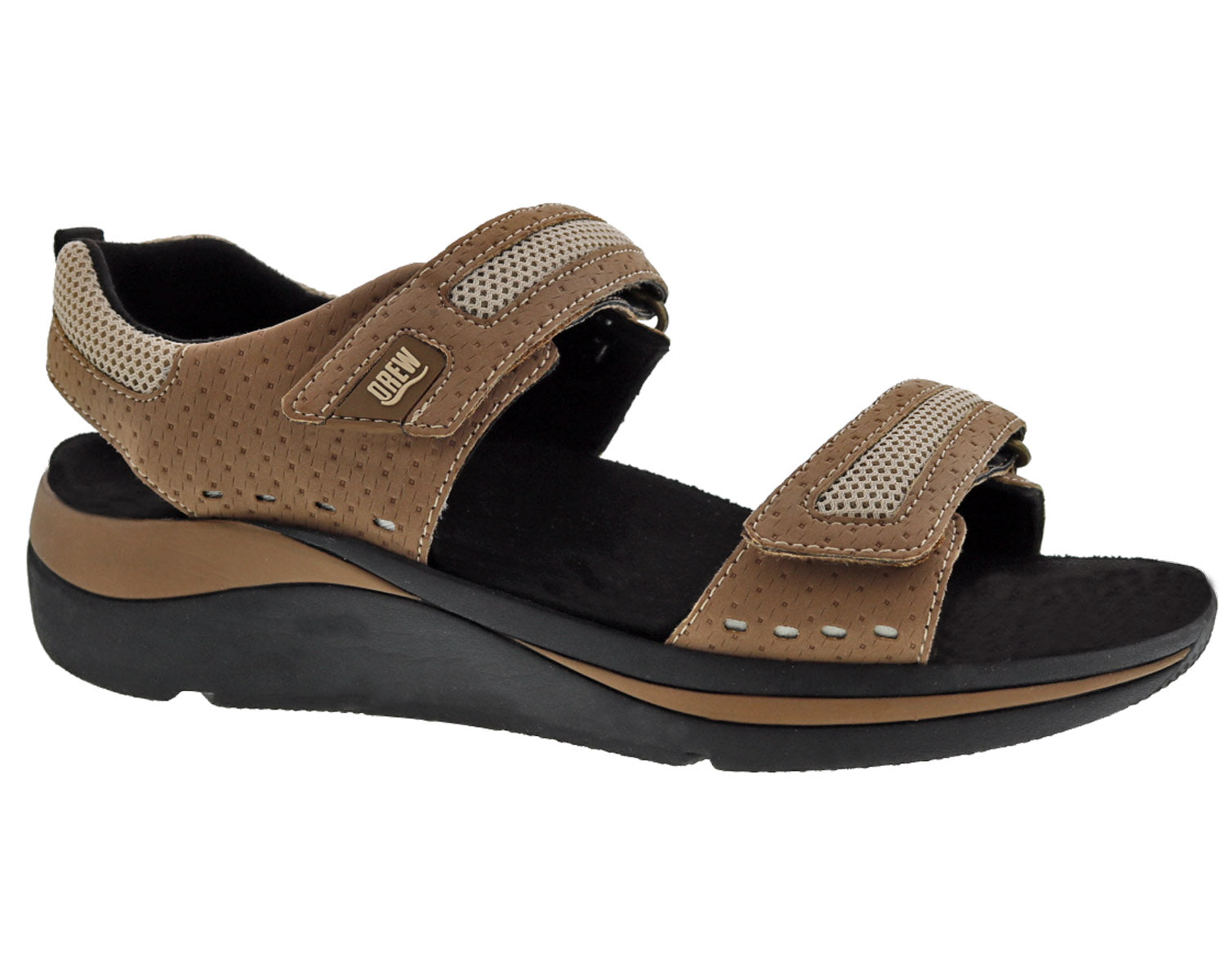 Women's Sophie Adjustable Walking Sandal DOUBLE WIDE in Brown