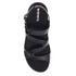 Emerald fully Adjustable Strappy Sandal in Black Leather