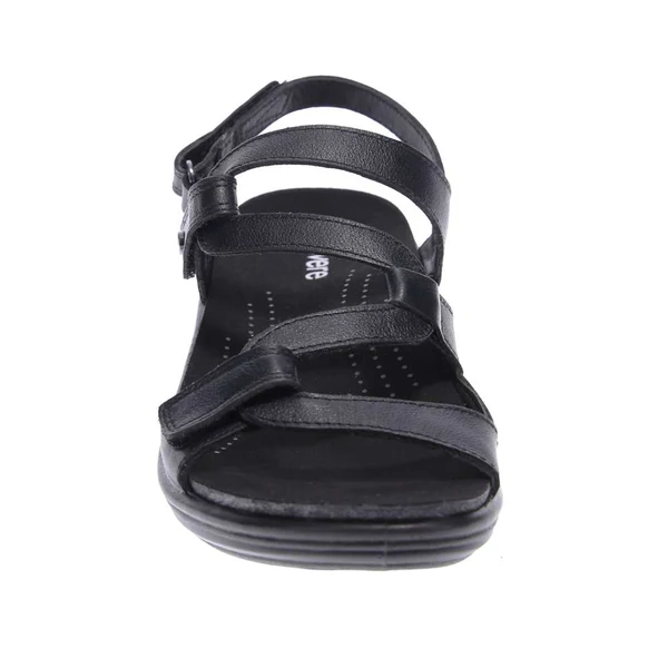 Emerald fully Adjustable Strappy Sandal in Black Leather