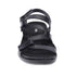 Emerald fully Adjustable Strappy Sandal in Black Leather