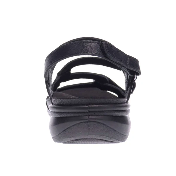 Emerald fully Adjustable Strappy Sandal in Black Leather
