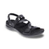 Emerald fully Adjustable Strappy Sandal in Black Leather
