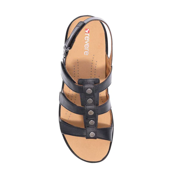 Toledo Strappy Sandal in Black Leather
