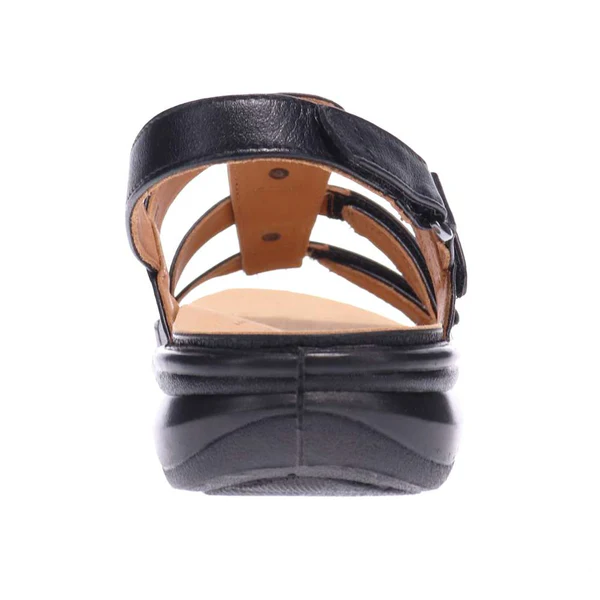 Toledo Strappy Sandal in Black Leather