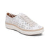 Charlotte Lace up Floral Sneaker in White