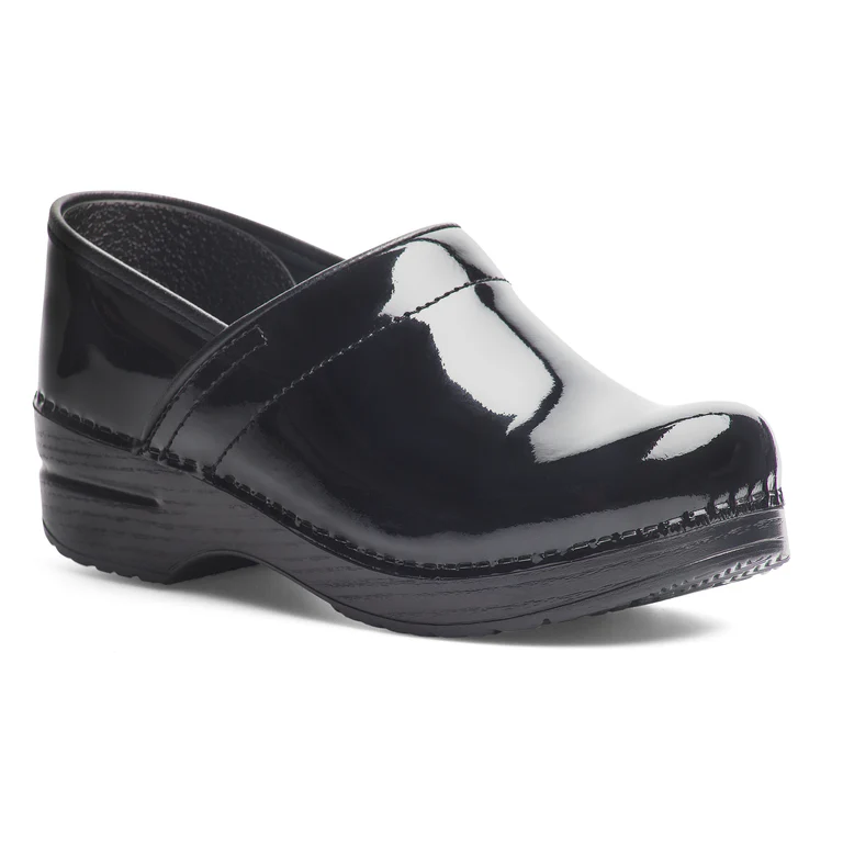 The Professional Clog in Black Patent Leather