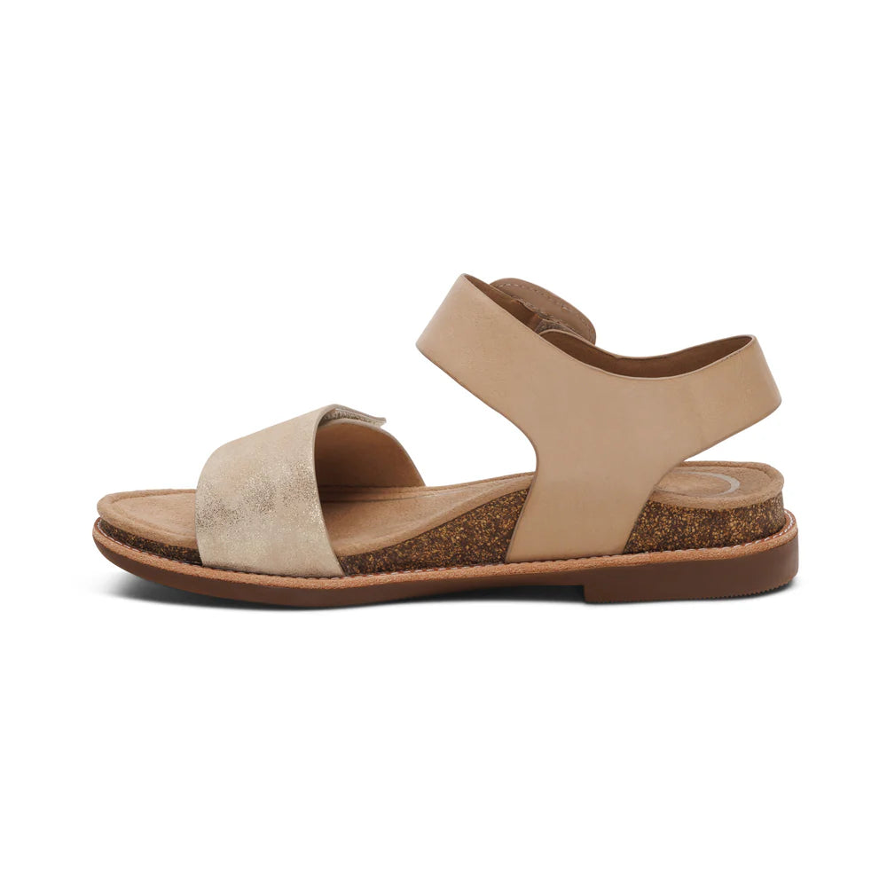 Claire Perfect Walking Sandal in Champagne