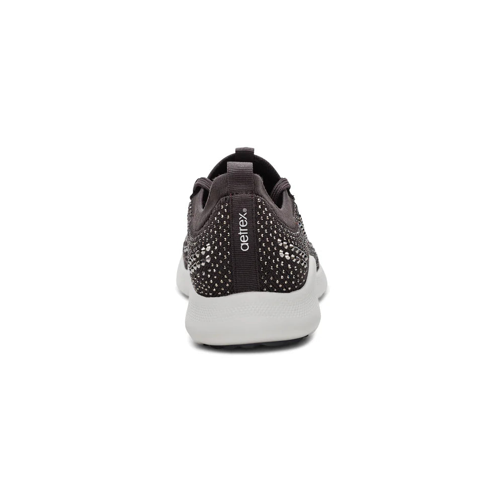 Carly Sparkle Lace Up Sneaker in Pewter