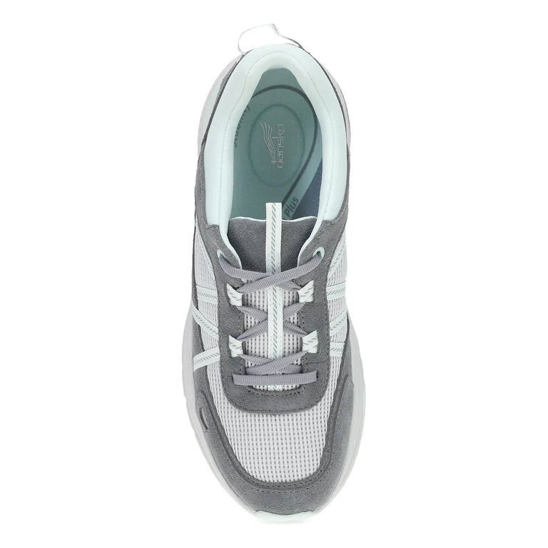 Poppy Casual Suede Walking Sneaker in Frost Grey