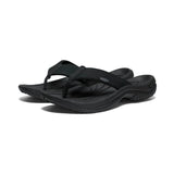 Men's Kona Leather Flip-Flop in Black/Steel Grey