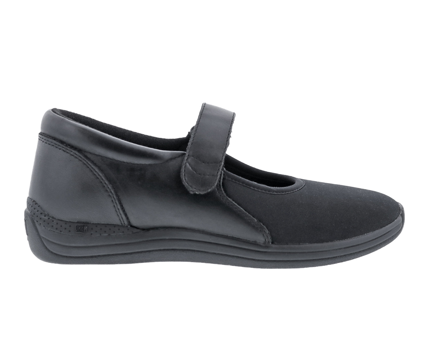 Women's Magnolia Mary Jane DOUBLE WIDE in Black Leather/ Stretch