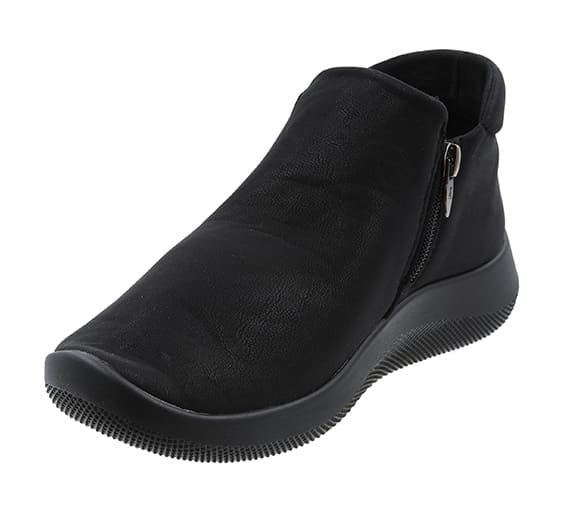 Louise Comfortable Zipper Boot in Gintex Black